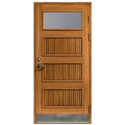 SnickarPer 1002G Raster Teak Ytterdörr Klarglas H (100x200cm)