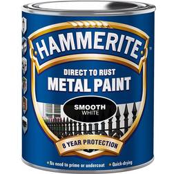 Hammerite Direct to Rust Smooth Effect Metallfarbe Weiß 0.75L