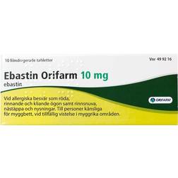 Ebastin 10mg 10 st Tablett