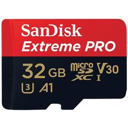 SanDisk Extreme Pro MicroSDHC Class 10 UHS-I U3 V30 A1 100/90MB/s 32GB +SD Adapter