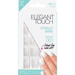 Elegant Touch Totally Bare Square Nails #001 48 pcs