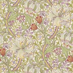 Morris & Co Tapete Golden Lily von Olive/ Russet verde