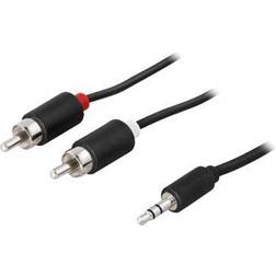 Deltaco 3.5mm - 2RCA 1m