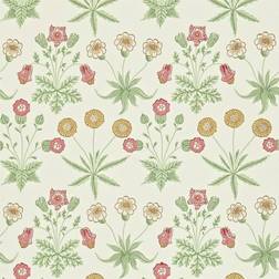 Morris & Co Tapete Daisy von Willow/ Pink rosso/giallo/verde