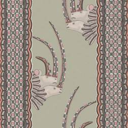 Cole & Son Nashorn Tapete Jabu von Khaki vert/vert clair/gris