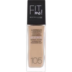 Maybelline Fit Me! Luminous Smooth Foundation maquillaje líquido para piel unificada y sensible 105 Natural Ivory 30 ml