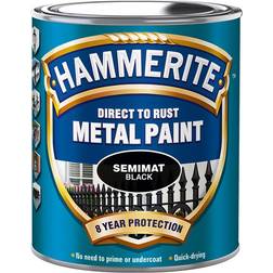 Hammerite Direct to Rust Metal Paint Black 0.75L