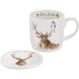 Royal Worcester Wrendale Deer Santa Becher 31cl