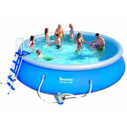 Bestway Set per Piscina Gonfiabile Fast Set Rotonda 457x122 cm