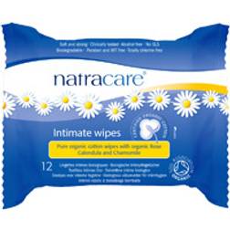 Natracare Organic Cotton Intimate Wipes 12 pz