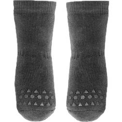 Go Baby Go Non Slip Socks - Dark Grey Melange