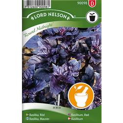 Nelson Garden Basilikum Rød Round Midnight 120 pack Krydderurtefrø