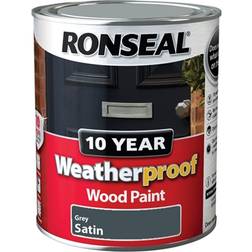 Ronseal Weatherproof Wood Paint Grey 0.75L