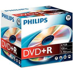 Philips DVD+R 4.7GB 16x Jewelcase 10-Pack