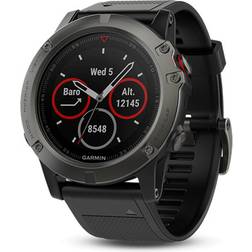 Garmin Fenix 5X Saphir Acero Inox Gris Correa En Silicona 30 Meses