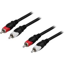 Deltaco Double shielded 2RCA - 2RCA 10m