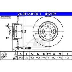 ATE 24.0112-0197.1 Bremsscheibe Artikel