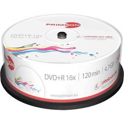 Primeon photo-on-disc 25 x DVD R 4.7 Go (120 minutes) 16x (DVD) surface imprimable par jet d'encre spindle