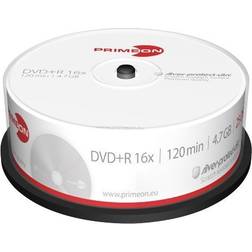 Primeon silver-protect-disc 25 x DVD R 4.7 Go (120 minutes) 16x étiquettes marquables argent spindle