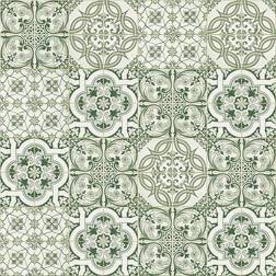 Arkiio Papel pintado tnt azulejos verde 2 0,53x10 metros