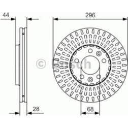 Bosch Disco Freno 0 986 479 D30 296 28 5 114.3 Ventilato