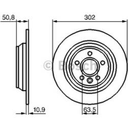 Bosch 0 986 479 254 Disco De Freno Cabrio 11 mm 5 108 mm Macizo Aceitado BD1132