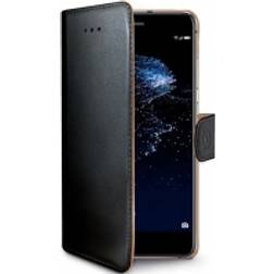 Celly Etui Portefeuille Wally pour Huawei P10 Lite Noir