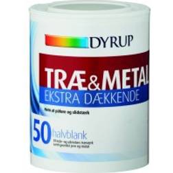 Dyrup 50 Træmaling, Metalmaling Hvid 0.75L