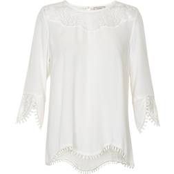 Cream Kalanie Blouse - Chalk