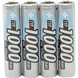 Ansmann Akkuzelle 1,2 V 1000 mAh, R03-AAA-Micro HR03 4 4St./Blister