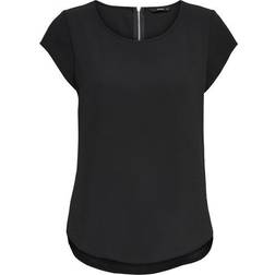 Only Loose Short Sleeved Top - Black