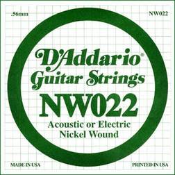 D'Addario NW022 Corde au détail Filet rond 022 pour guitare électrique