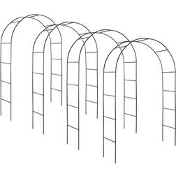 tectake Lot de 4 Arches de jardin - vert 140x240cm