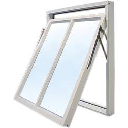 Effektfönster AVFP Aluminium Vridfönster 3-glasfönster 130x110cm