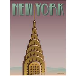 Vissevasse New York Chrysler Plakat 30x40cm