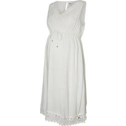 Mamalicious Woven Maternity Dress White/Snow White (20007615)