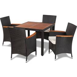 vidaXL 41307 Set da pranzo per patio, 1 Tavolo incluso 4 Sedie