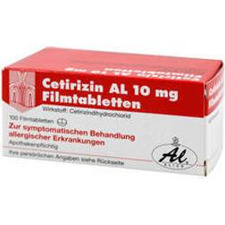 Cetirizine AL 10mg 100Stk. Tablette