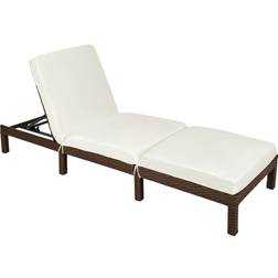 tectake Polyrattan liggestol med hynder Sofia
