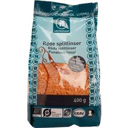 Urtekram Røde Splitlinser 400g 400g