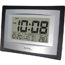 Technoline Horloge murale WS 8004 à quartz 220 mm x 170 mm x 35 mm argent, noir