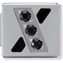 Nomination Composable SteeliKons Link Letter X Charm - Silver/Black