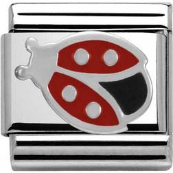 Nomination Symbols Ladybird Charm - Silver/Red