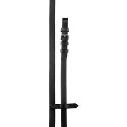 Horka Lederen paarden teugels met rubber kant Noir