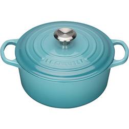 Le Creuset Teal Signature Cast Iron Round med låg 24cm