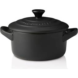 Le Creuset Satin Black Stoneware Petite Round med låg 10cm