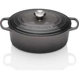 Le Creuset Flint Signature Cast Iron Oval med låg 29cm