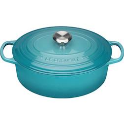 Le Creuset Teal Signature Oval med lock 4.7 L 29 cm