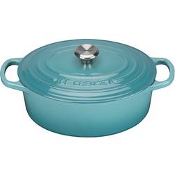 Le Creuset Teal Signature Cast Iron Oval with lid 3.2 L 25 cm