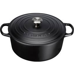 Le Creuset Cocotte Signature Ronde En Fonte Emaillée 30 cm Noir Mat avec couvercle 8.1 L 30 cm